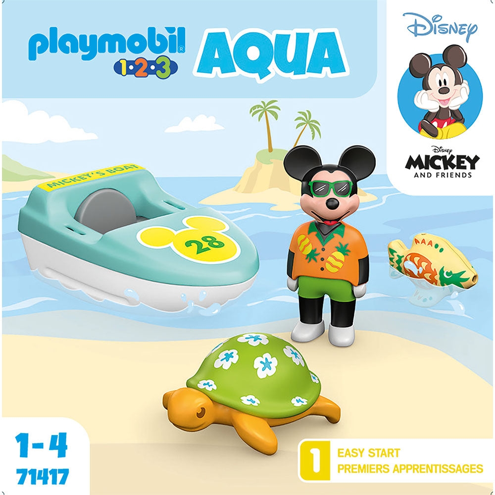 playmobil 1.2.3 aqua disney - tur cu barca lui mickey