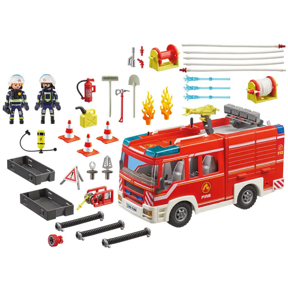 masina de pompieri cu furtun