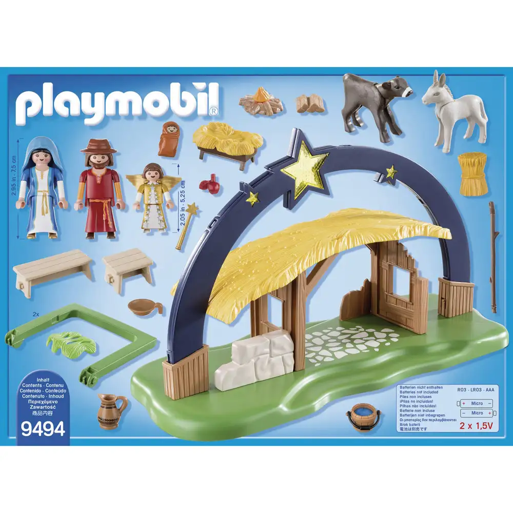 playmobil - scena nasterii domnului cu lumina