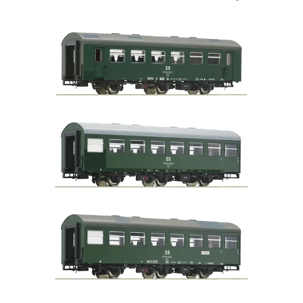 vagoane de pasageri rekowagon, dr (set 1), set de 3 piese