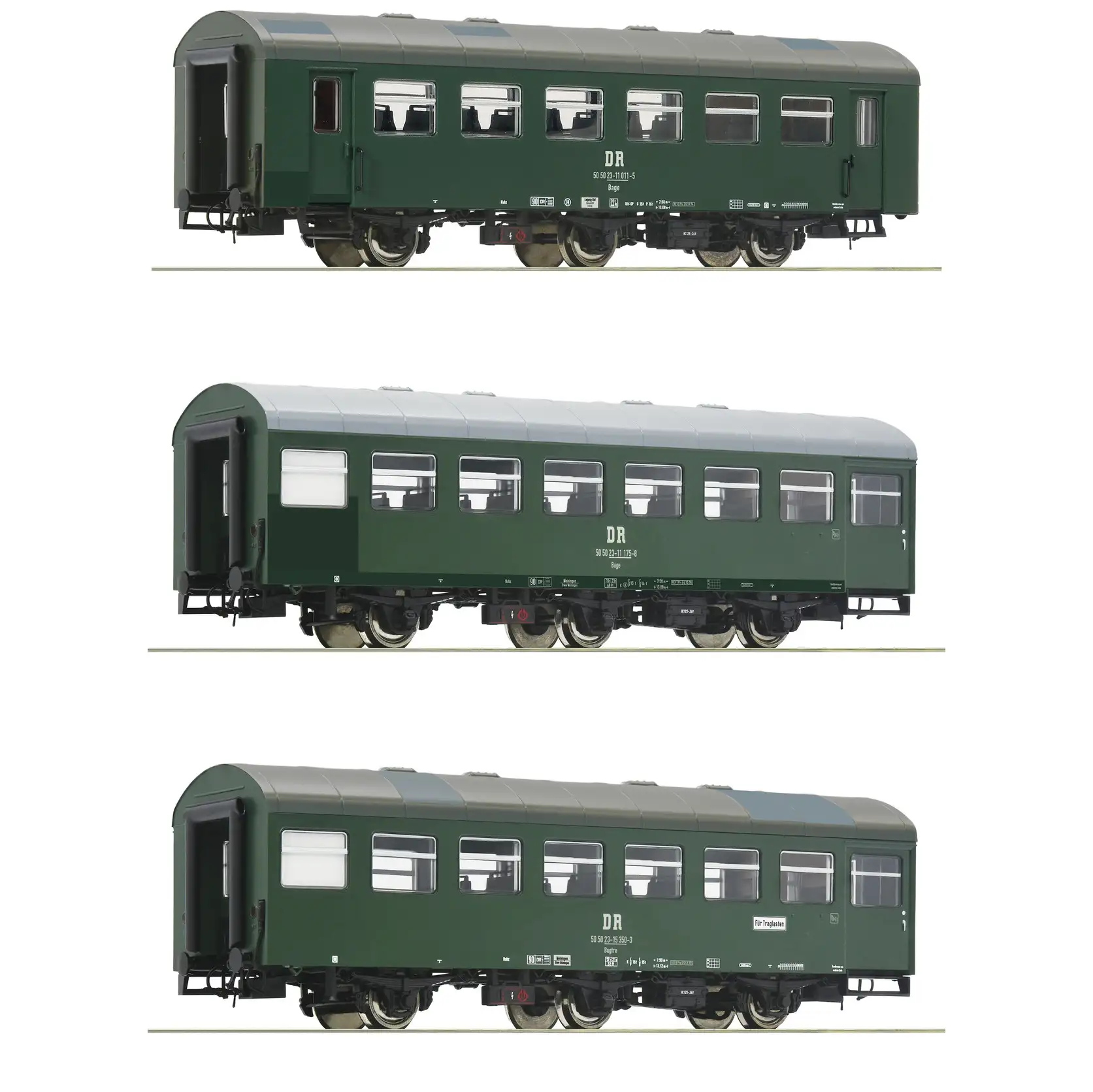 vagoane de pasageri rekowagon, dr (set 1), set de 3 piese