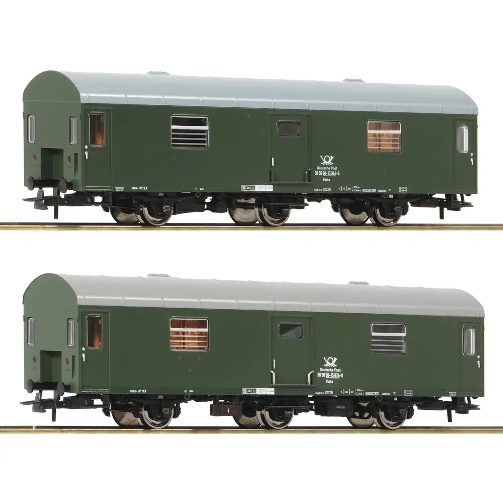 vagoane postale rekowagen, dr, set de 2 piese