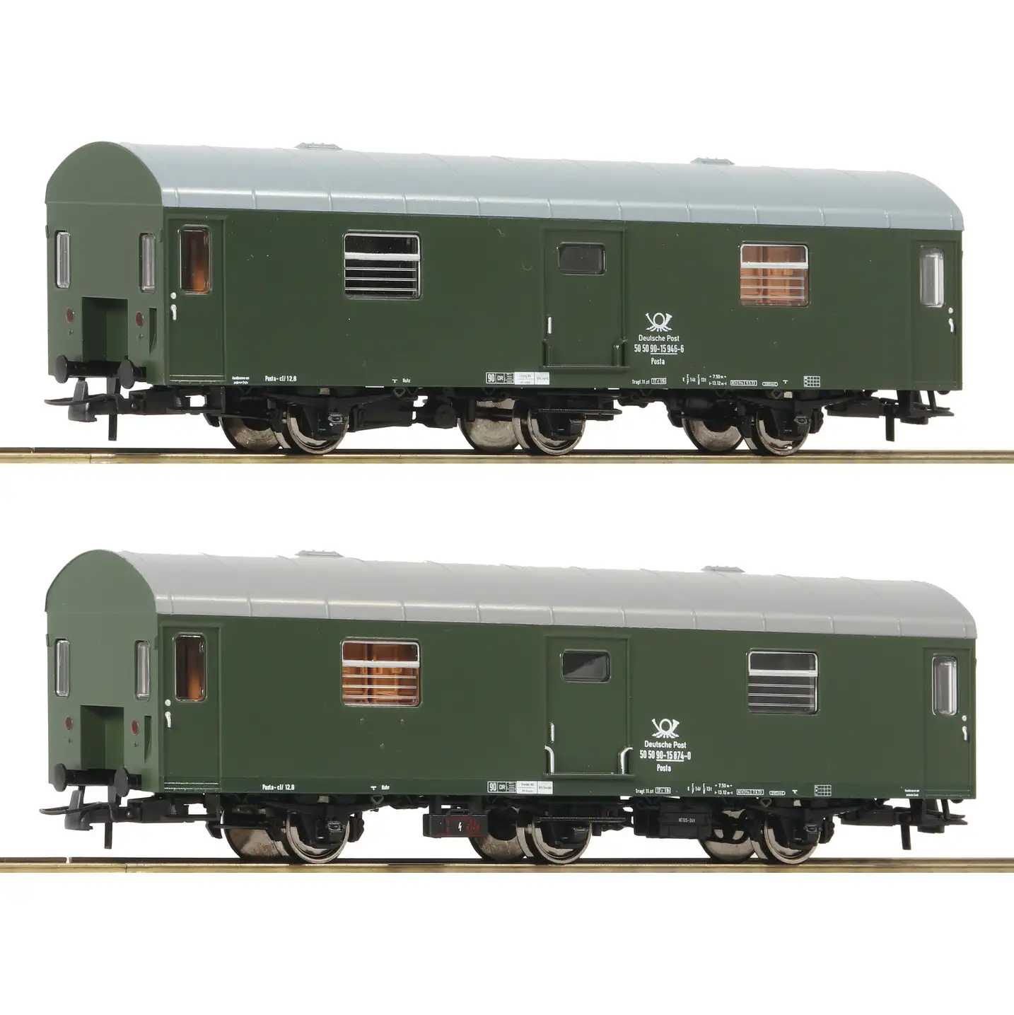 vagoane postale rekowagen, dr, set de 2 piese