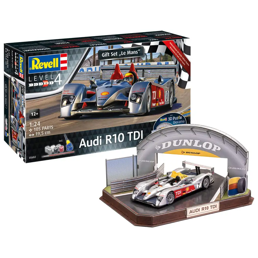 gift set audi r10 tdi lemans + 3d puzzle