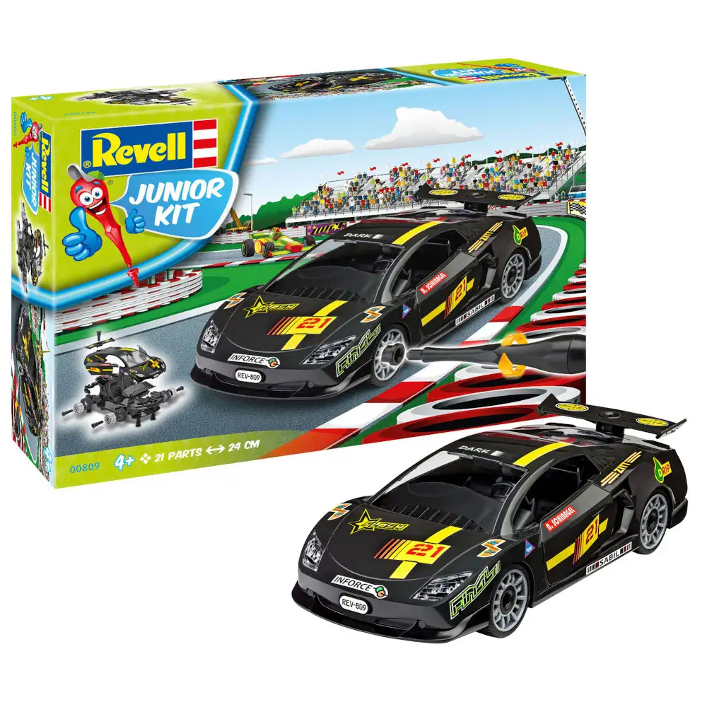 racing car, black