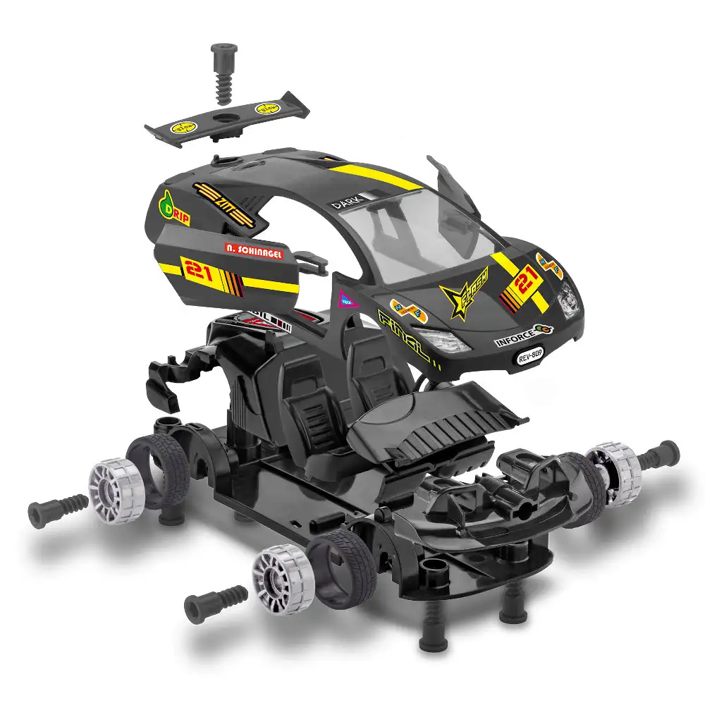racing car, black