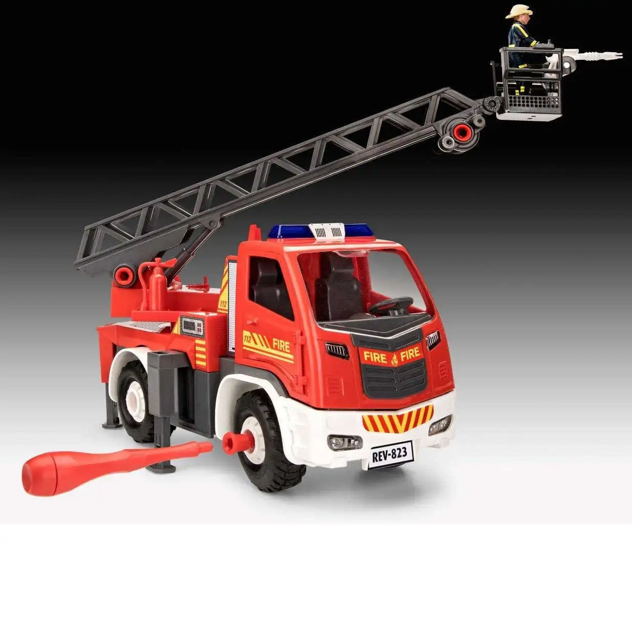 fire brigade ladder wagon with figure