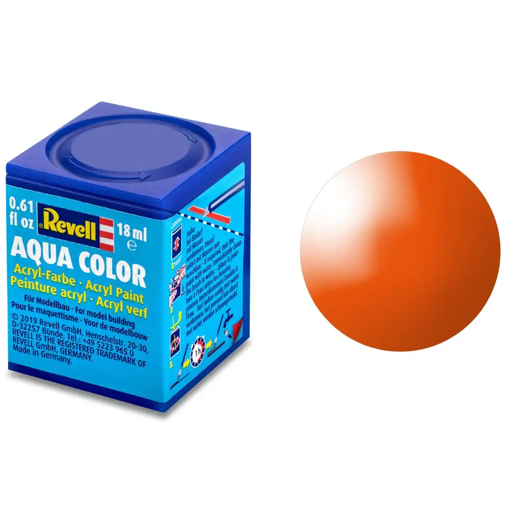aqua color, orange, gloss, 18ml