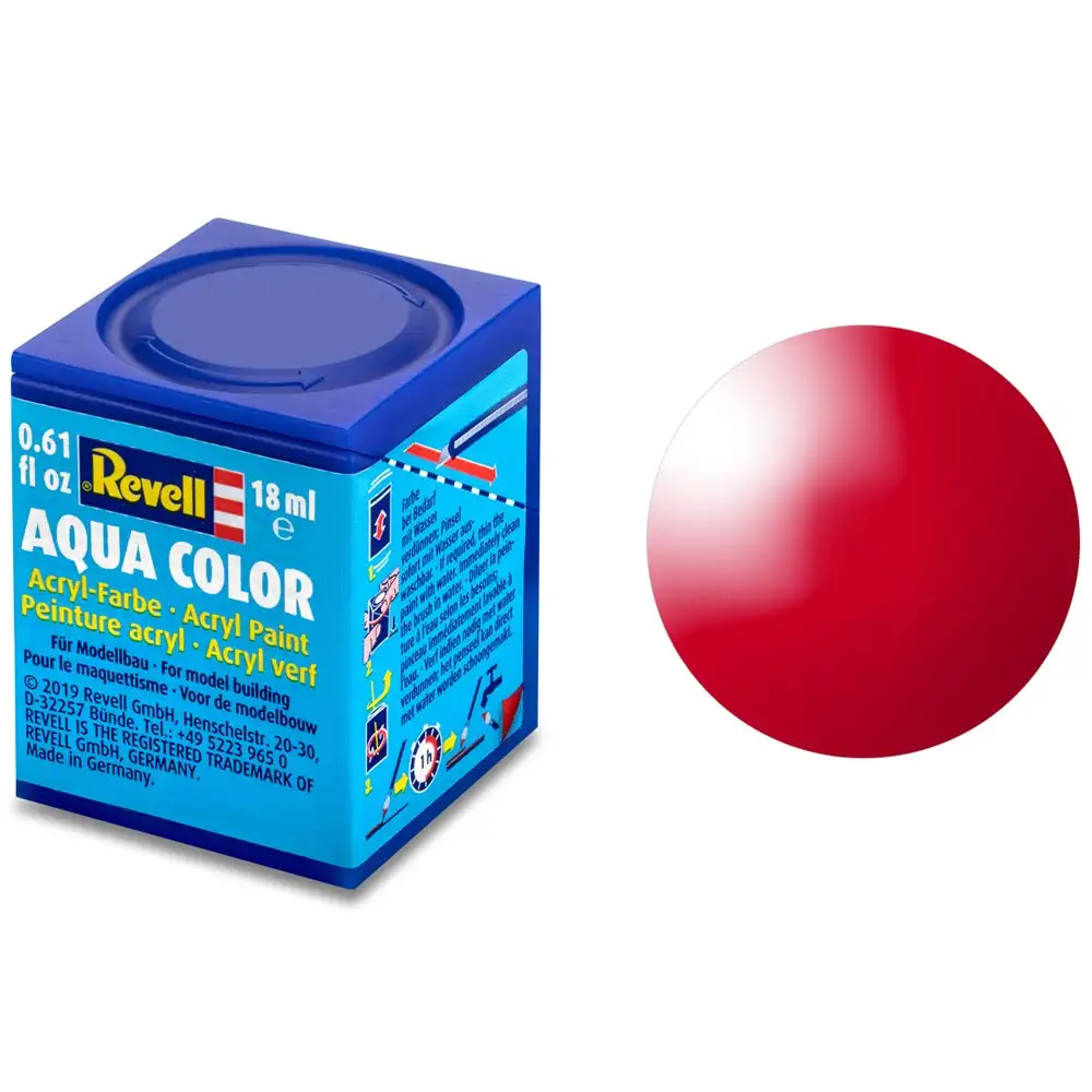 aqua color, italian red, gloss, 18ml
