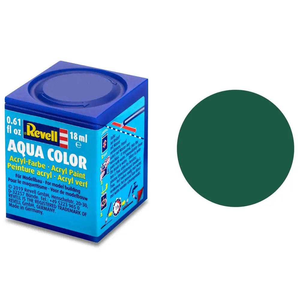 aqua color, dark green, matt, 18ml