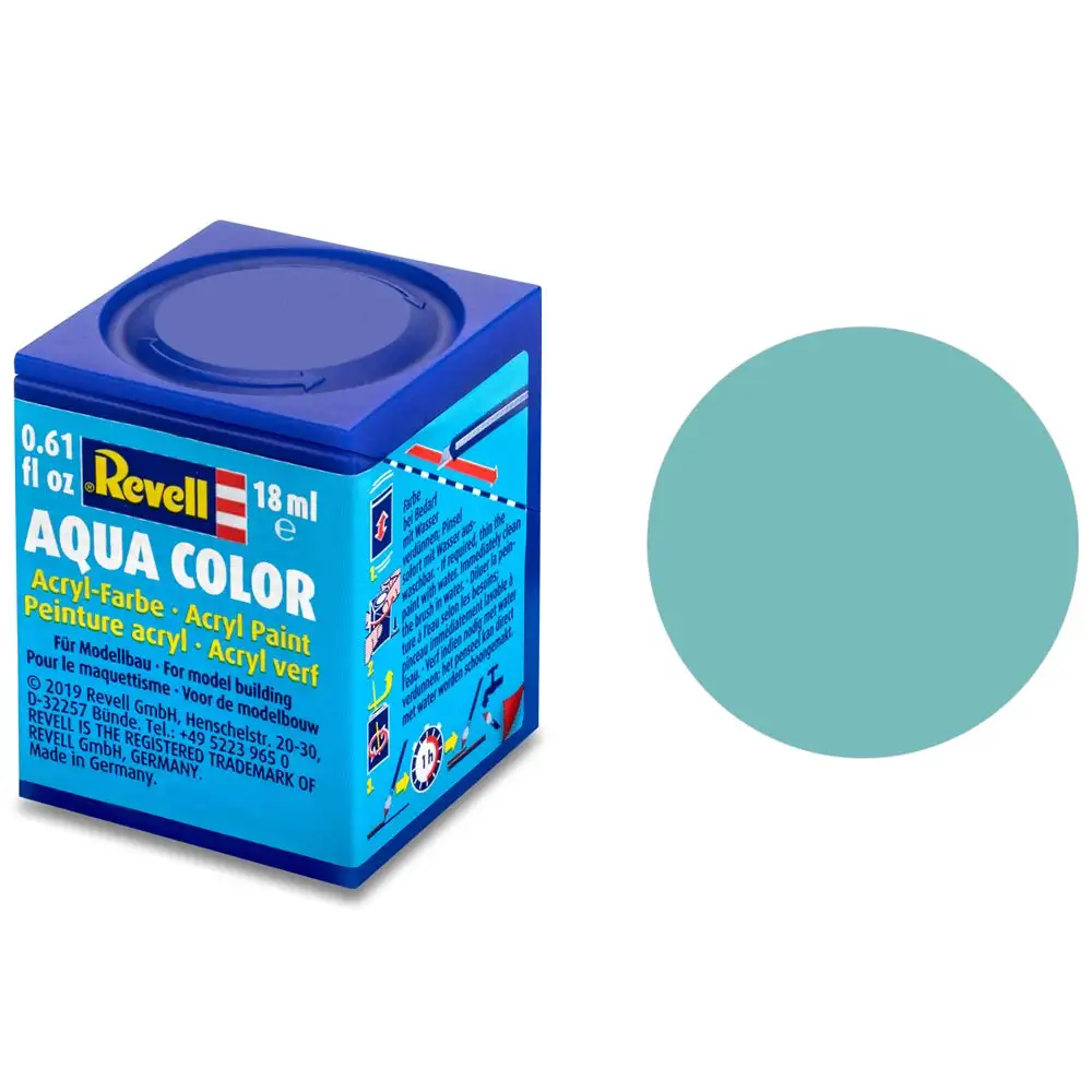 aqua color, light green, matt, 18ml