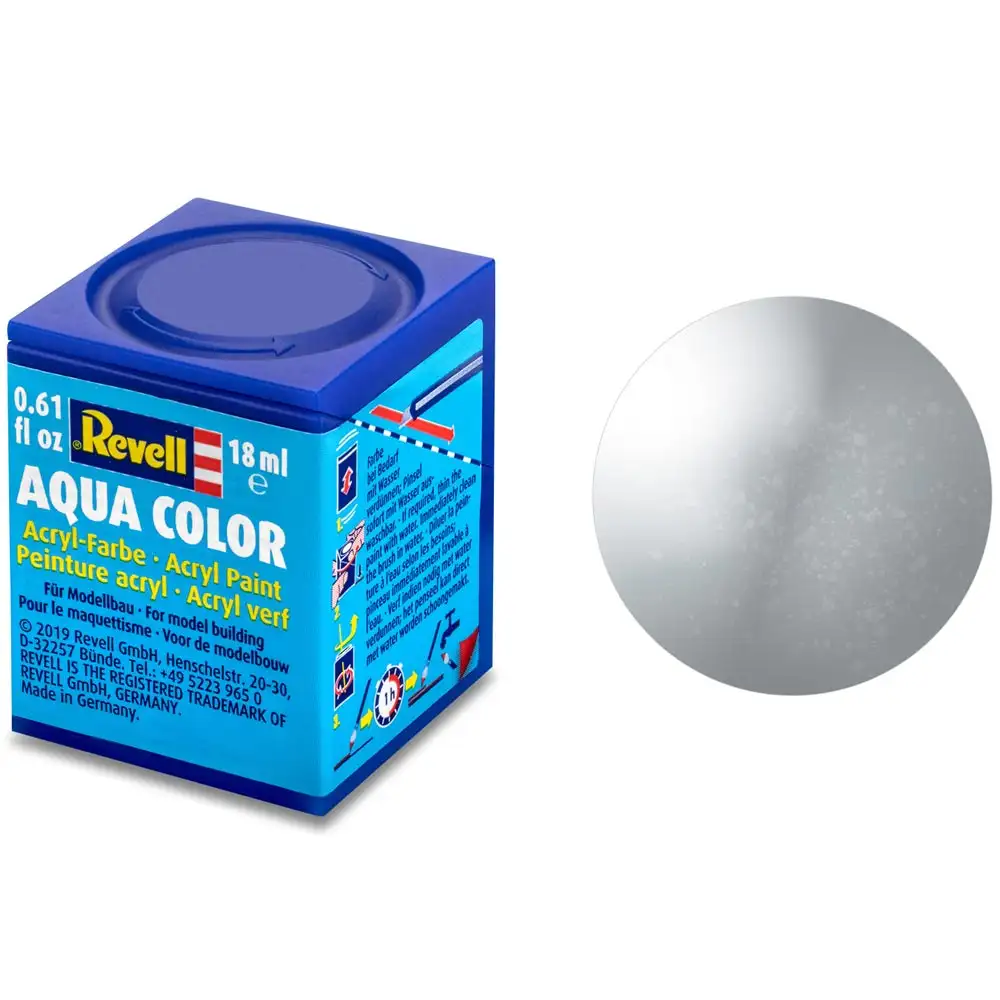 aqua color, silver, metallic, 18ml