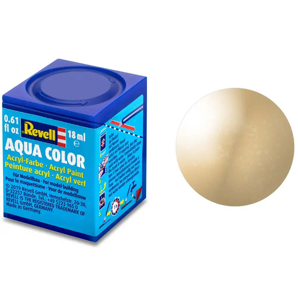 aqua color, gold, metallic, 18ml