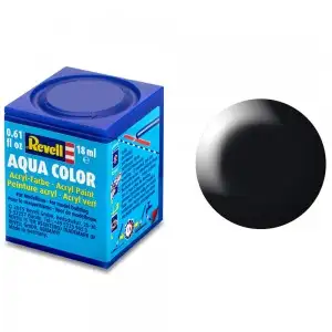 AQUA COLOR, BLACK, SILK, 18ML, RAL 9005