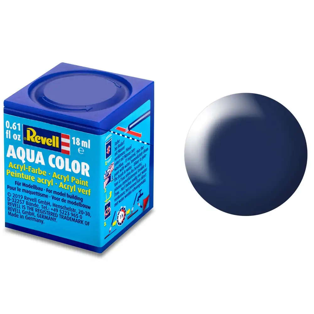 aqua color, dark blue, silk, 18ml