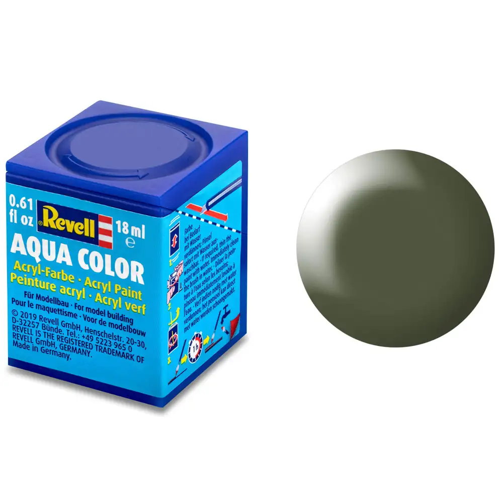 aqua color, olive green, silk, 18ml