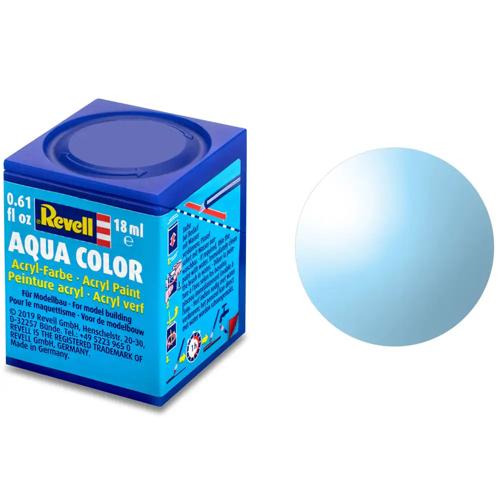 aqua color, clear blue, 18ml