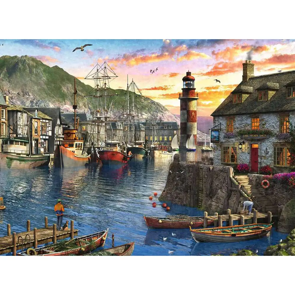 puzzle port la rasarit, 500 piese