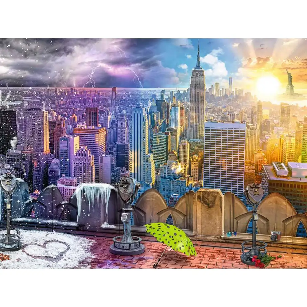 puzzle 4 anotimpuri new york, 1500 piese