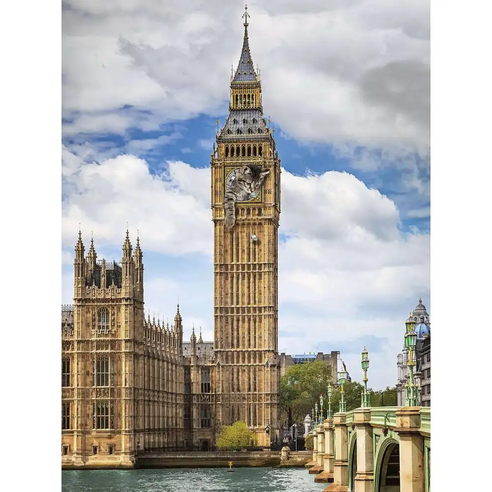 puzzle pisica in big ben, 1500 piese