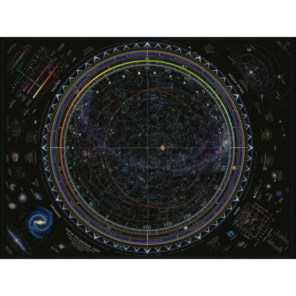 puzzle harta universului, 1500 piese