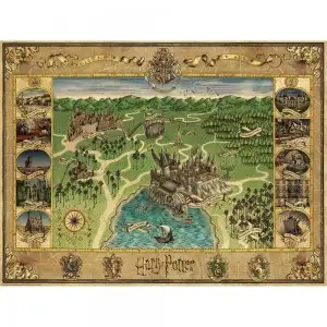 PUZZLE HARTA HOGWARTS, 1500 PIESE