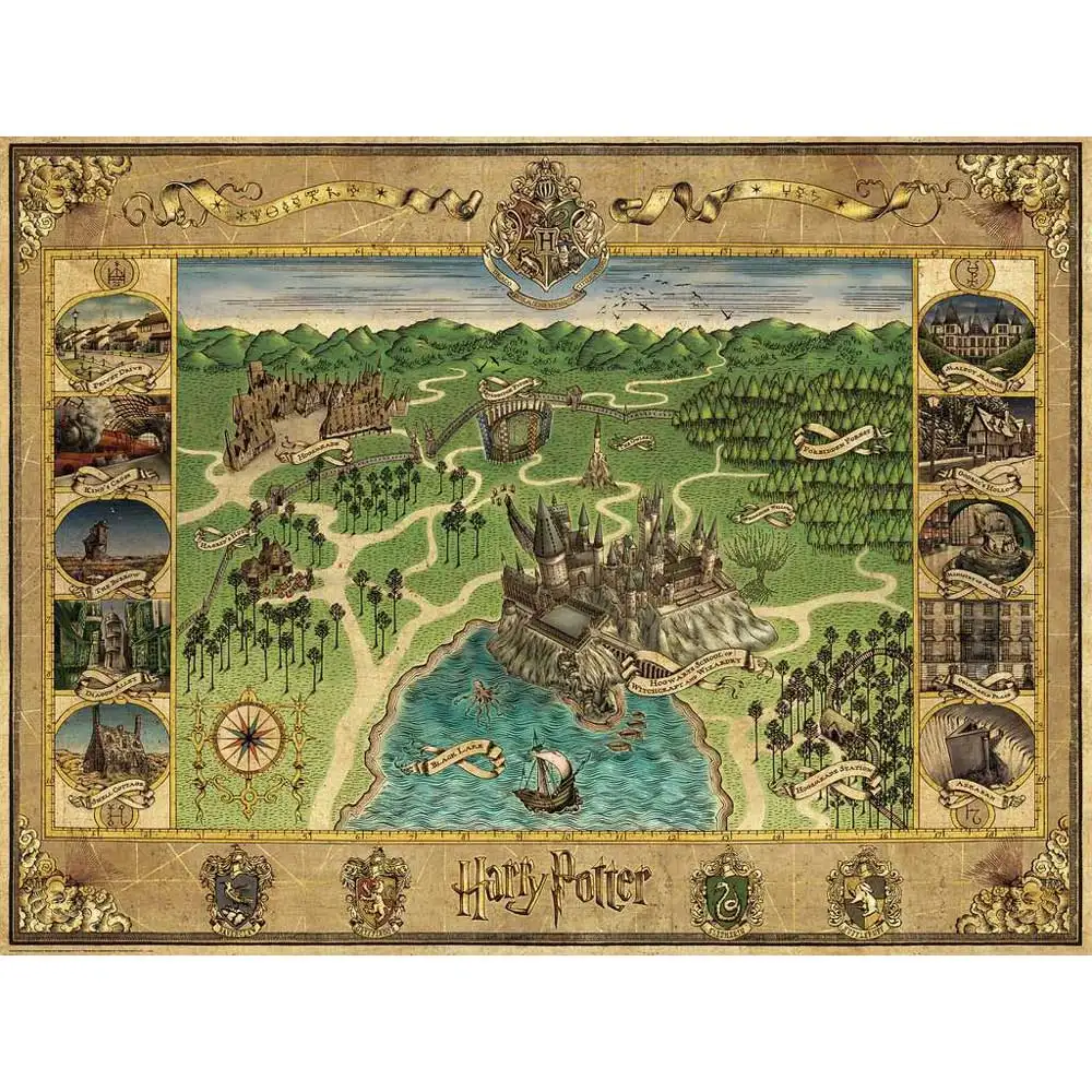puzzle harta hogwarts, 1500 piese