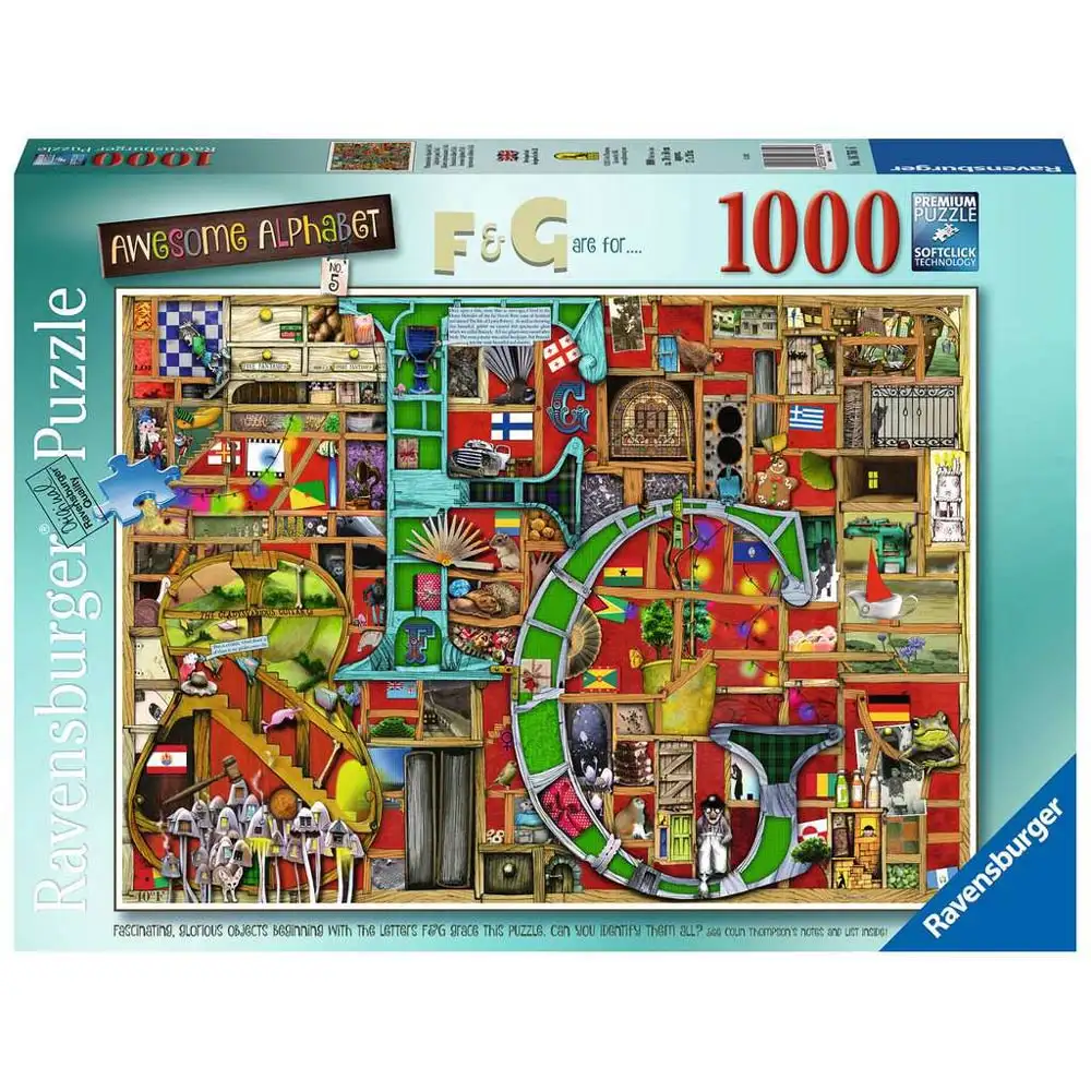 puzzle alfabet colin thompson, 1000 piese