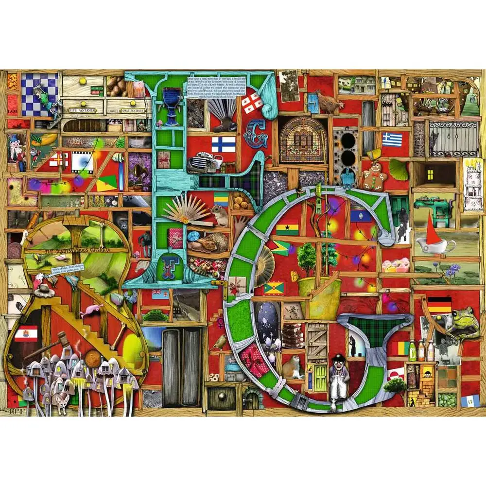 puzzle alfabet colin thompson, 1000 piese