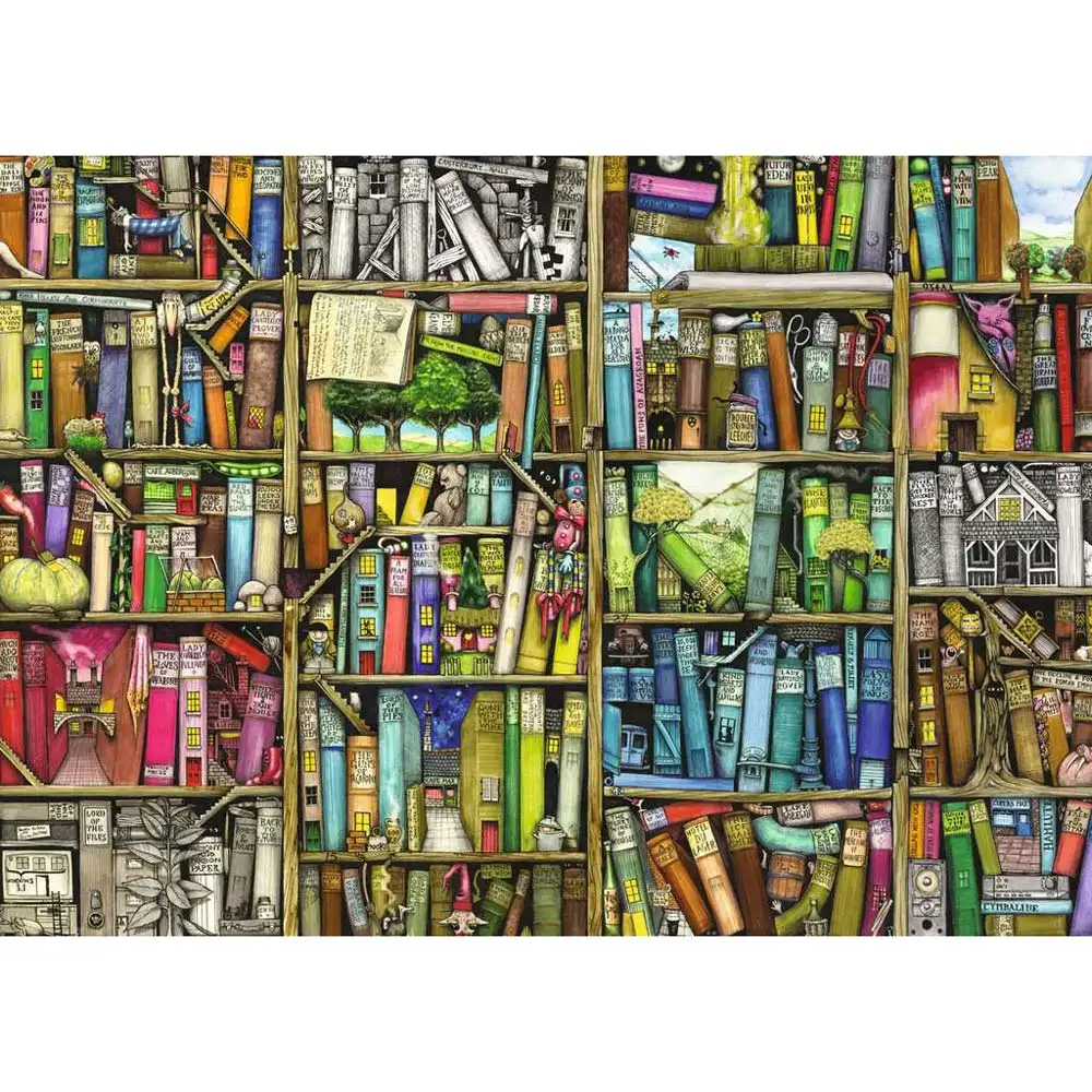 puzzle libraria bizara, 1000 piese