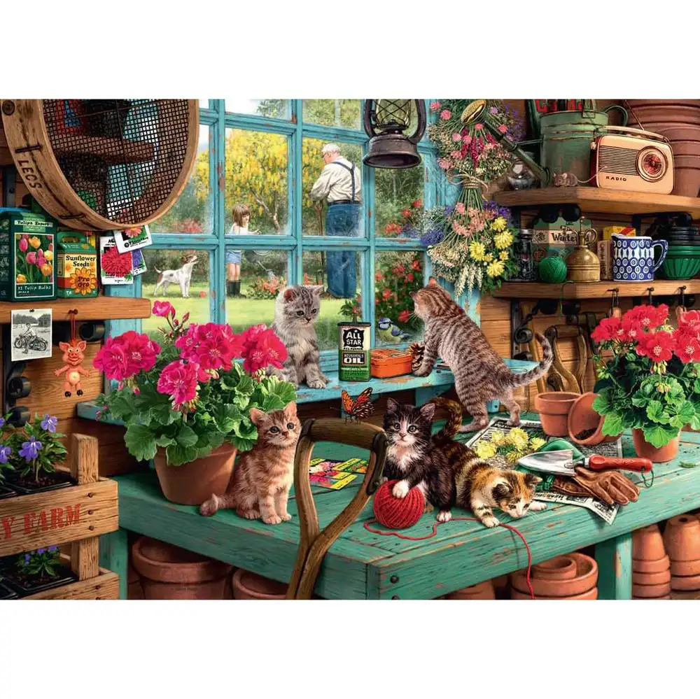 puzzle pisicute pe masa, 1000 piese