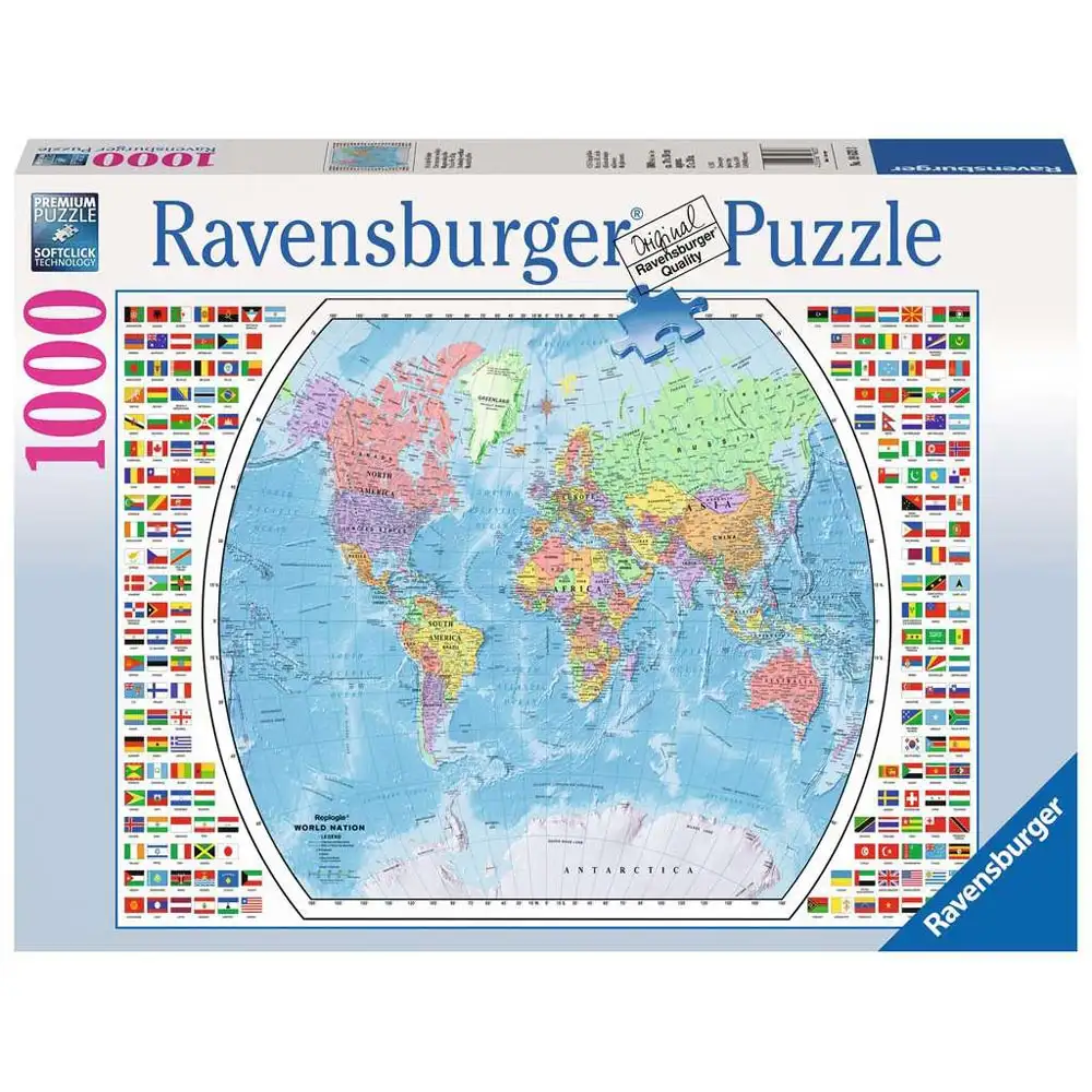 puzzle harta politica a lumii, 1000 piese