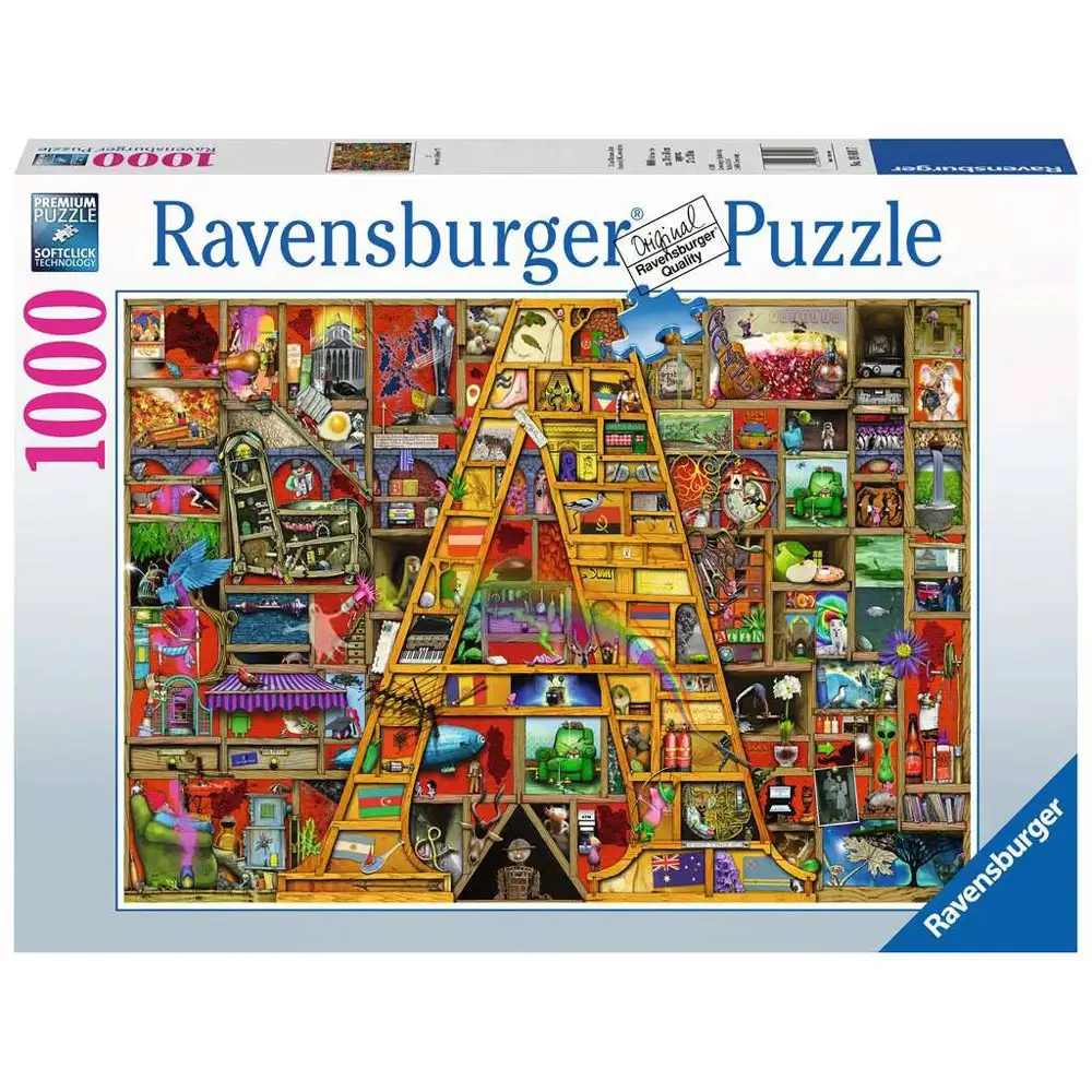 puzzle alfabet, litera a, 1000 piese