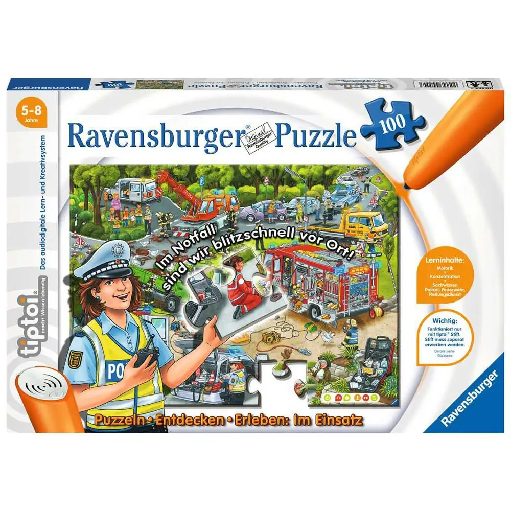 puzzle tiptoi strada in constructie, 100 piese