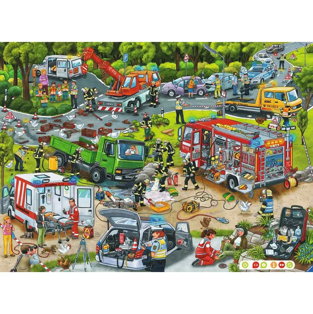 puzzle tiptoi strada in constructie, 100 piese