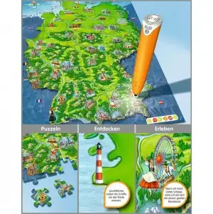 PUZZLE TIPTOI HARTA, 100 PIESE