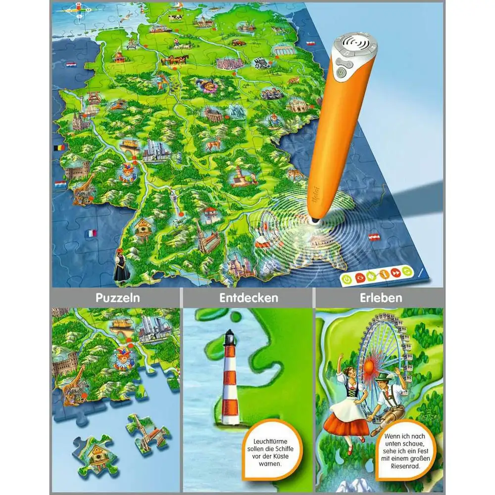 puzzle tiptoi harta, 100 piese