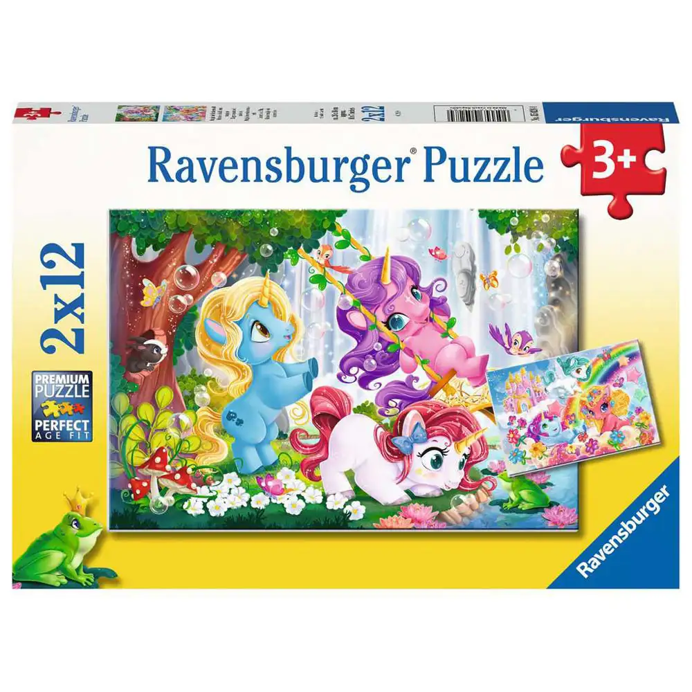puzzle unicorni magici, 2x12 piese