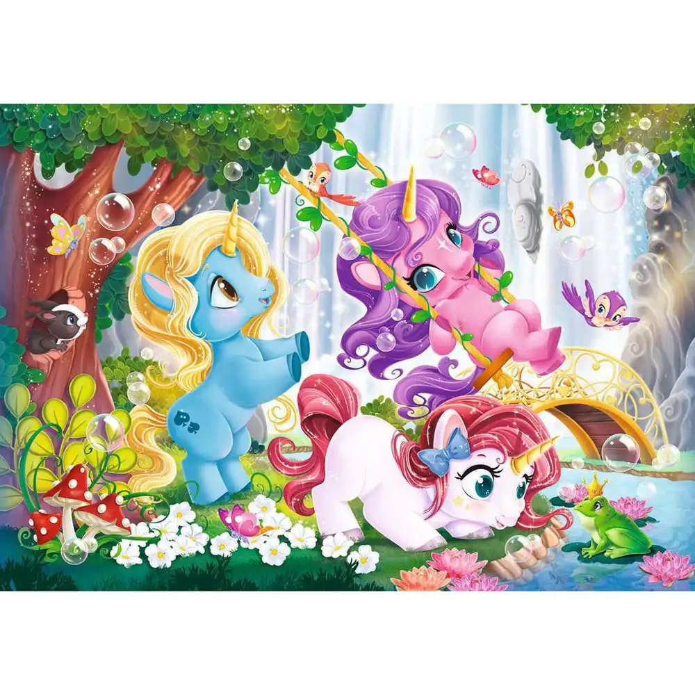 puzzle unicorni magici, 2x12 piese