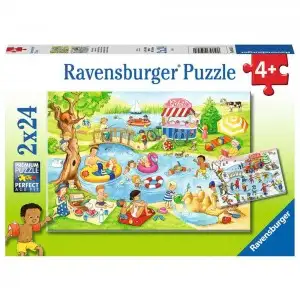 PUZZLE DISTRACTIE LA LAC, 2X24 PIESE