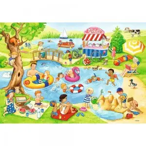 PUZZLE DISTRACTIE LA LAC, 2X24 PIESE