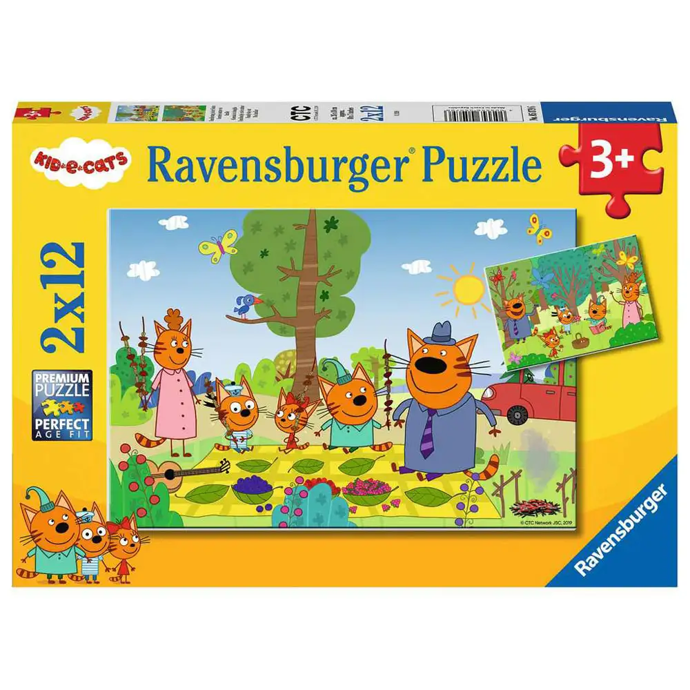 puzzle kid e cats, 2x12 piese
