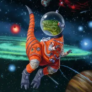 PUZZLE DINOZAURI IN SPATIU, 3X49 PIESE