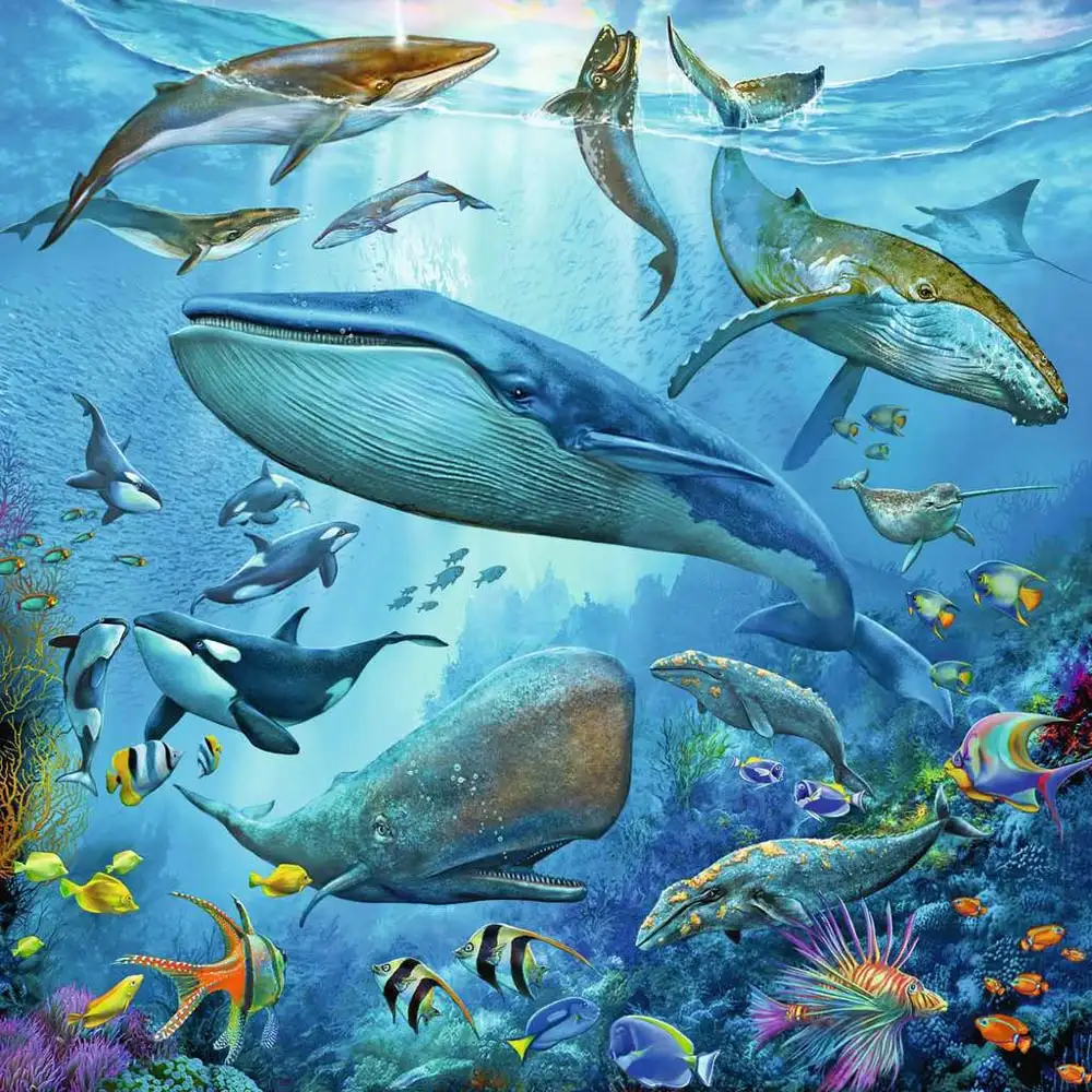puzzle lumea subacvatica, 3x49 piese