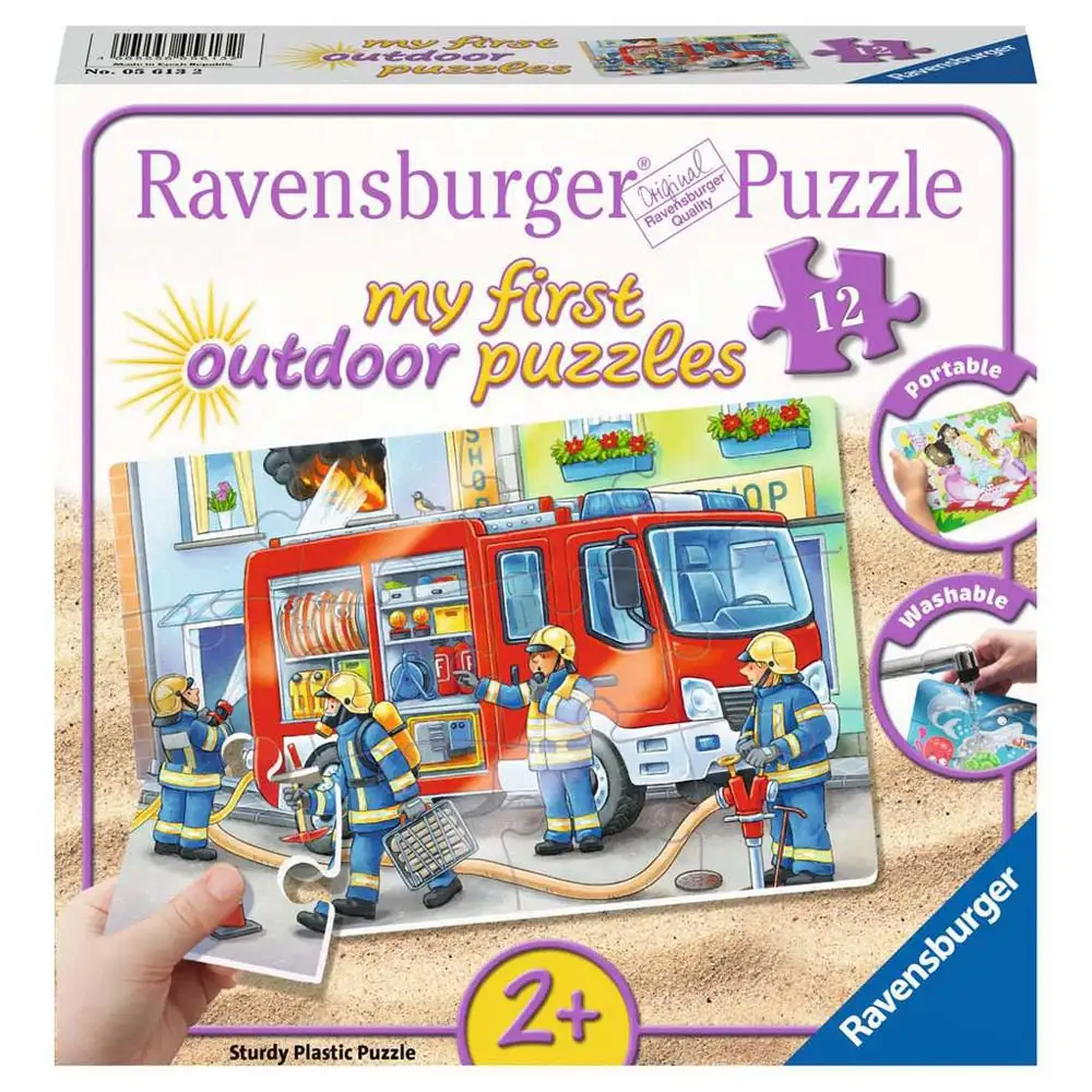puzzle plastic pompieri, 12 piese