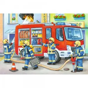 PUZZLE PLASTIC POMPIERI, 12 PIESE