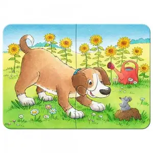 PRIMUL MEU PUZZLE ANIMALE, 2/4/6/8 PIESE