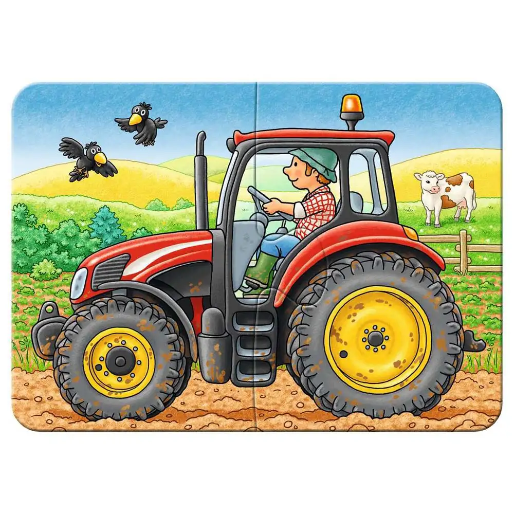 primul meu puzzle utilaje agricole, 2/4/6/8 piese