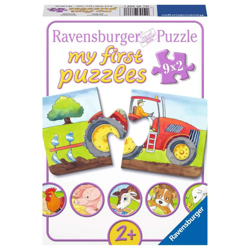 puzzle la ferma, 9x2 piese