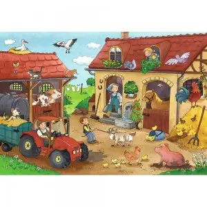 PUZZLE MUNCA LA FERMA, 2X12 PIESE